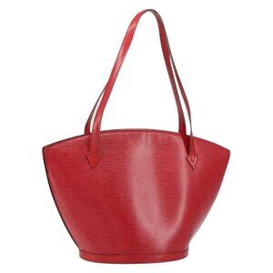 Authentic LOUIS VUITTON Epi Saint Jacques Shopping Shoulder Bag Red M52277 LV